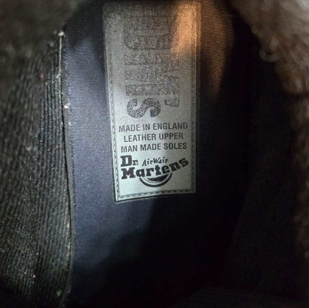 Dr. Martens 8550 Black Leather Boots Size UK 8/US 10 Chunky England 90s Vintage - Picture 8 of 12
